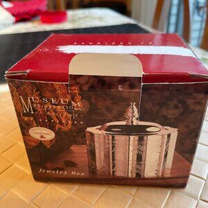Vintage Godinger Museum Re-creations Silver Plate Jewelry Box w Lid New in Box